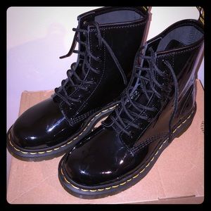 NWOT shiny AirWair Dr. Martens.